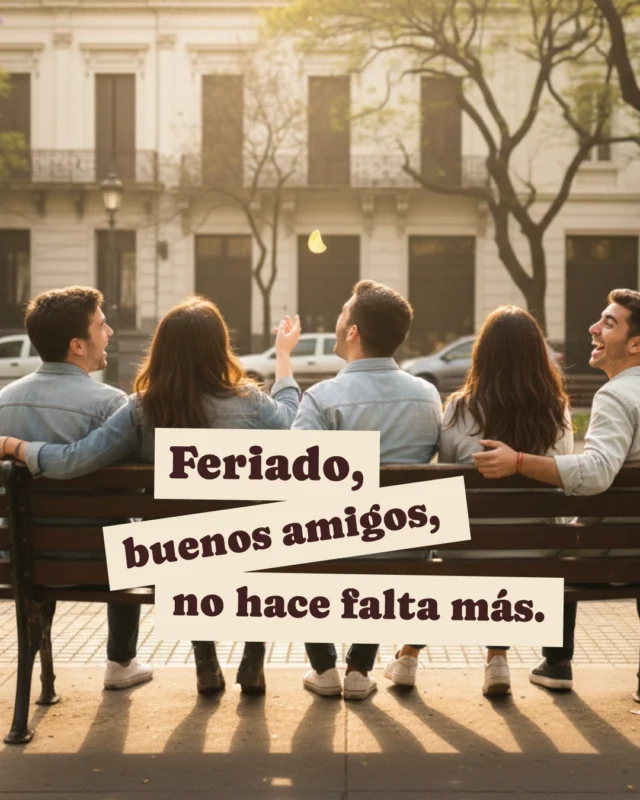 Hoy no hay apuro, ni mails, ni metas.
Solo tiempo libre, buenos amigos y ganas de volver a lo simple.

Volvamos a lo bueno: a detener el mundo por un rato.

#Tryms #VolvamosALoBueno #Feriado