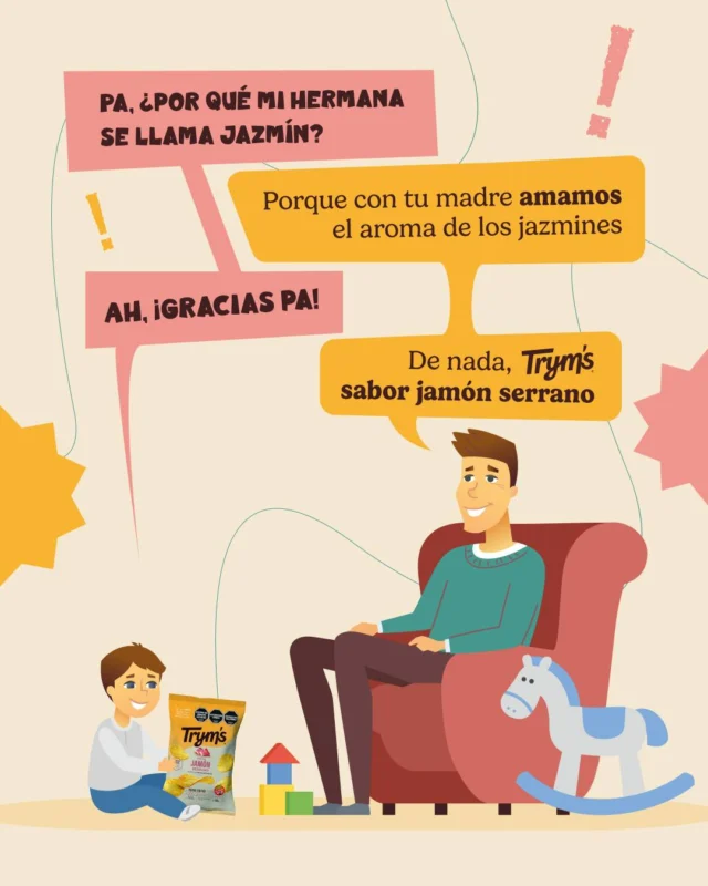 Amamos las papas sabor jamón serrano😍

Tanto… que hasta se nos escapan en los remates de los chistes.

Y sí, vienen en presentación de 90 g para que el crunch dure un rato más.

¿Ya las probaste? 🥔

#Tryms #JamónSerrano #SnackTime