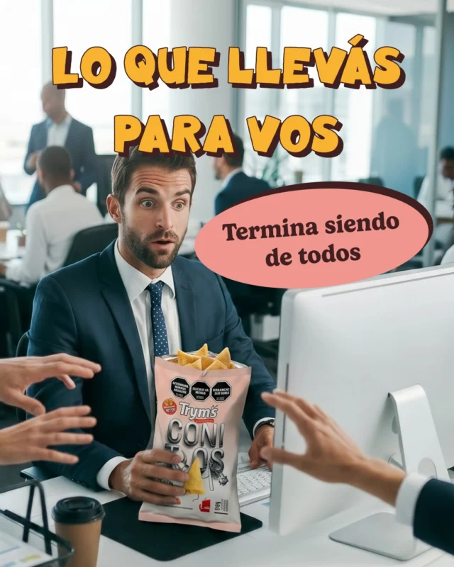 Lo compraste para vos, lo probaron todos.

No es generosidad… es la ley de la oficina🤣

¿Qué snack Trym's NO compartirías si tuvieras la posibilidad?

#Tryms #SnackTime #Oficina #MomentosTryms #ParaCompartir #BreakDeOficina