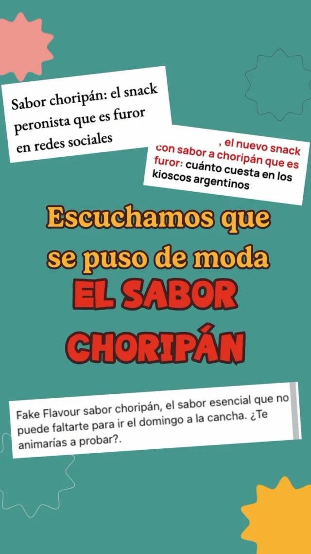 De repente, el sabor choripán está en todos lados 👀

En Trym’s no nos sorprendió: es un sabor que ya conocíamos bien.

Algunos recién ahora lo descubren…otros ya lo tenían en su picada 😏

Y vos, ¿probaste nuetras papas sabor chori con chimi?

#Tryms #SnacksArgentinos #SaborChoripan #SnackTime #HechoEnArgentina #MasCrunchMasSabor #PapasTryms