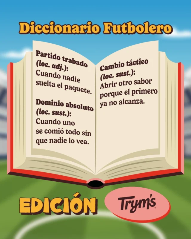 El fútbol tiene su diccionario. El snack también.

Son esas jugadas que no te enseñan… las aprendés en el momento. Y una vez que las entendés, ya sabés quién juega limpio y quién no🤫

#ModoPartido #Tryms #DiccionarioTryms