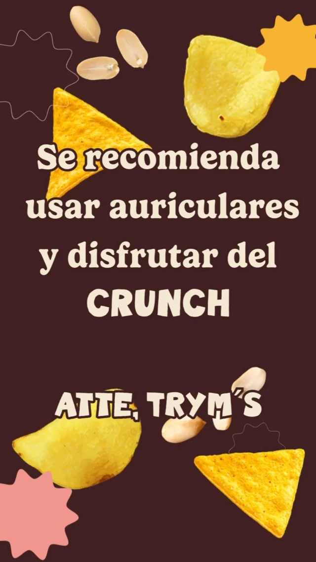 Hay sonidos que no necesitan explicación. Solo hay que detenerse y escucharlos 🎧

Trym’s. Más sabor. Más crunch.

#ASMR #Crunch #SonidosQueSeSienten #SnackTime #Tryms #MasCrunch